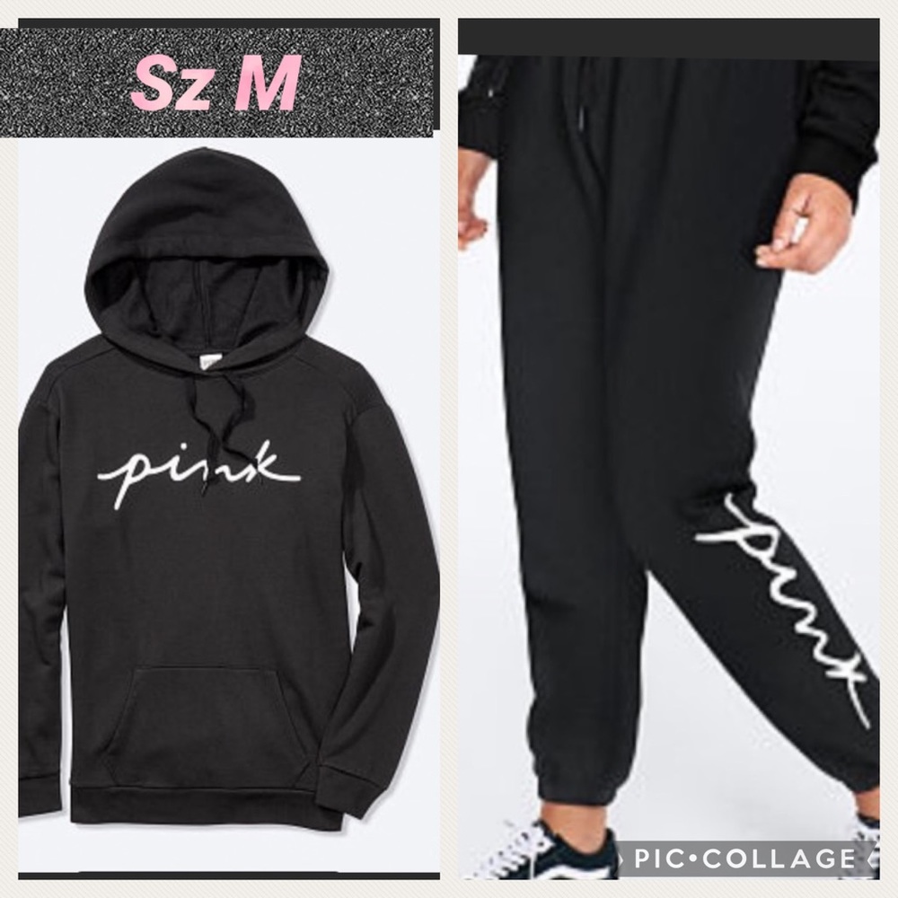 Vs pink lounge campus pullover classic pant script - Picture 1 of 11
